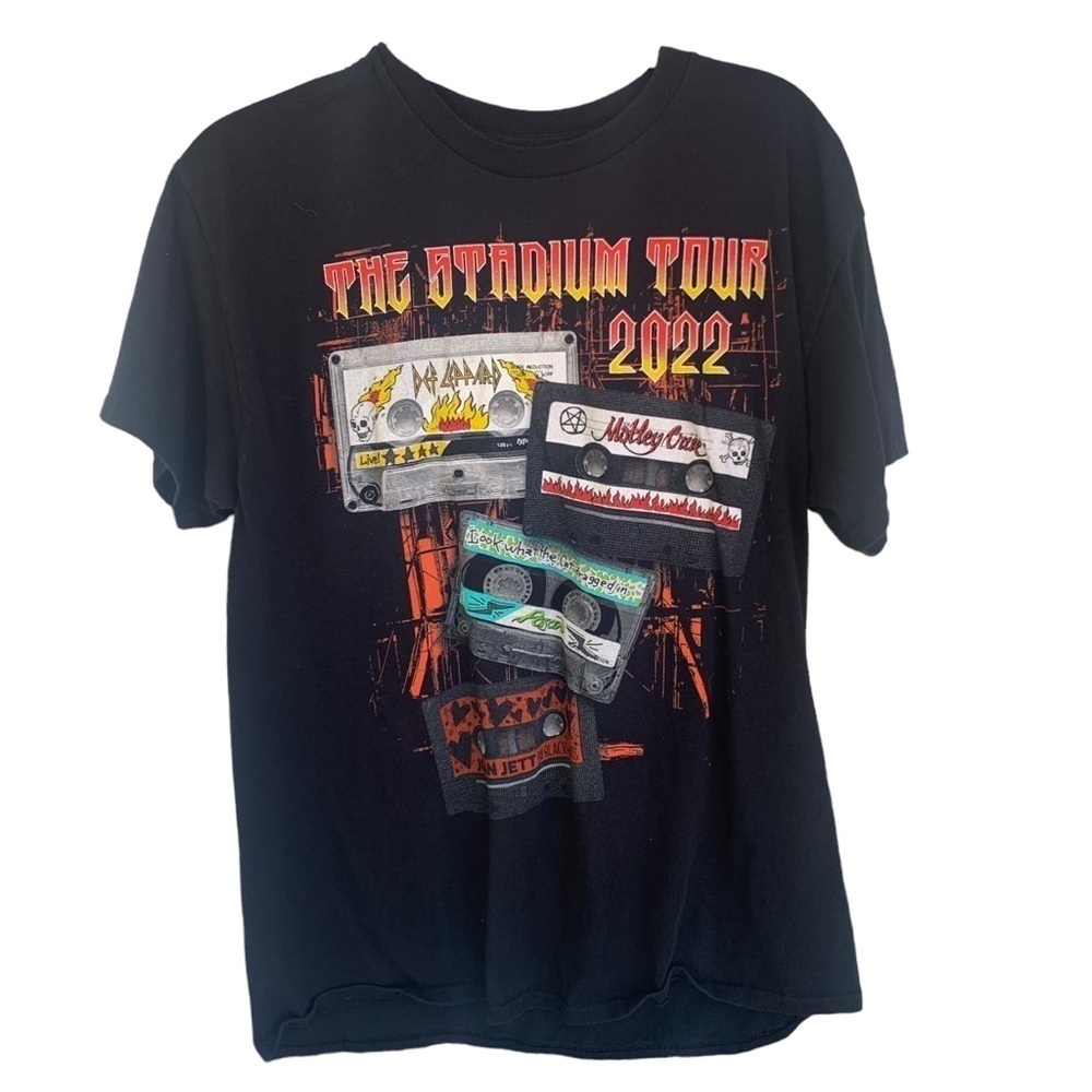 Motley Crue Def Leppard Joan Jett Concert T-shirt The Stadium Tour SzL